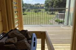 Blick aus der Sauna