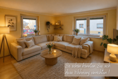 Wohnzimmer mit Möblierungsvorschlag