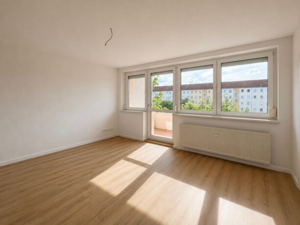 Wohnzimmer mit Balkonzugang