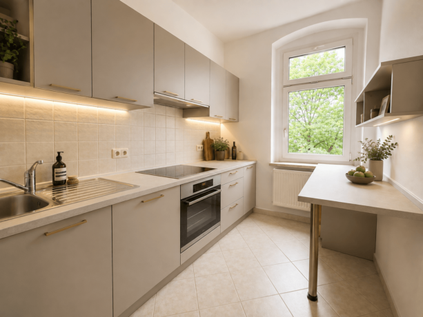 Küche mit einer neuen EBK / Kaltmiete: 430 EUR